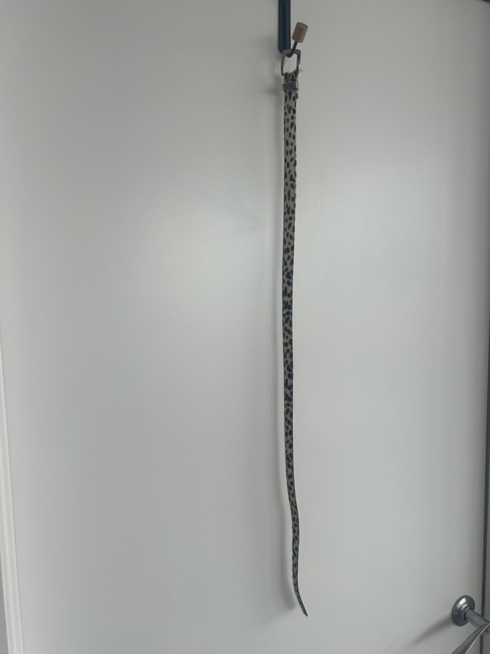 GUESS Leopard-Print Slim Belt - Tan/Black